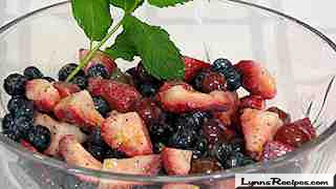 Fresh Fruit Salad with Honey Poppy Seed Dressing