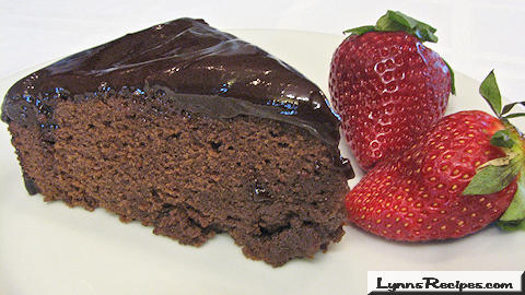 Chocolate Ganache Cake -- Lynn's Recipes Valentine's Day